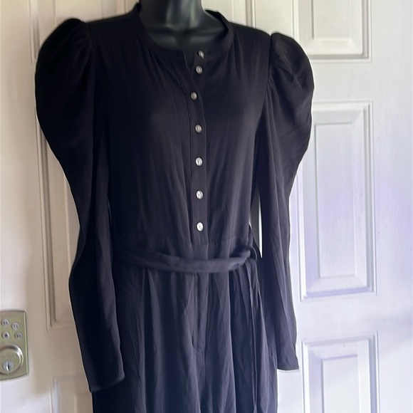 J. CREW DRAPERY PUFF LONG SLEEVE BUTTON UP JUMPSUIT SIZE 6 - Picture 2 of 16